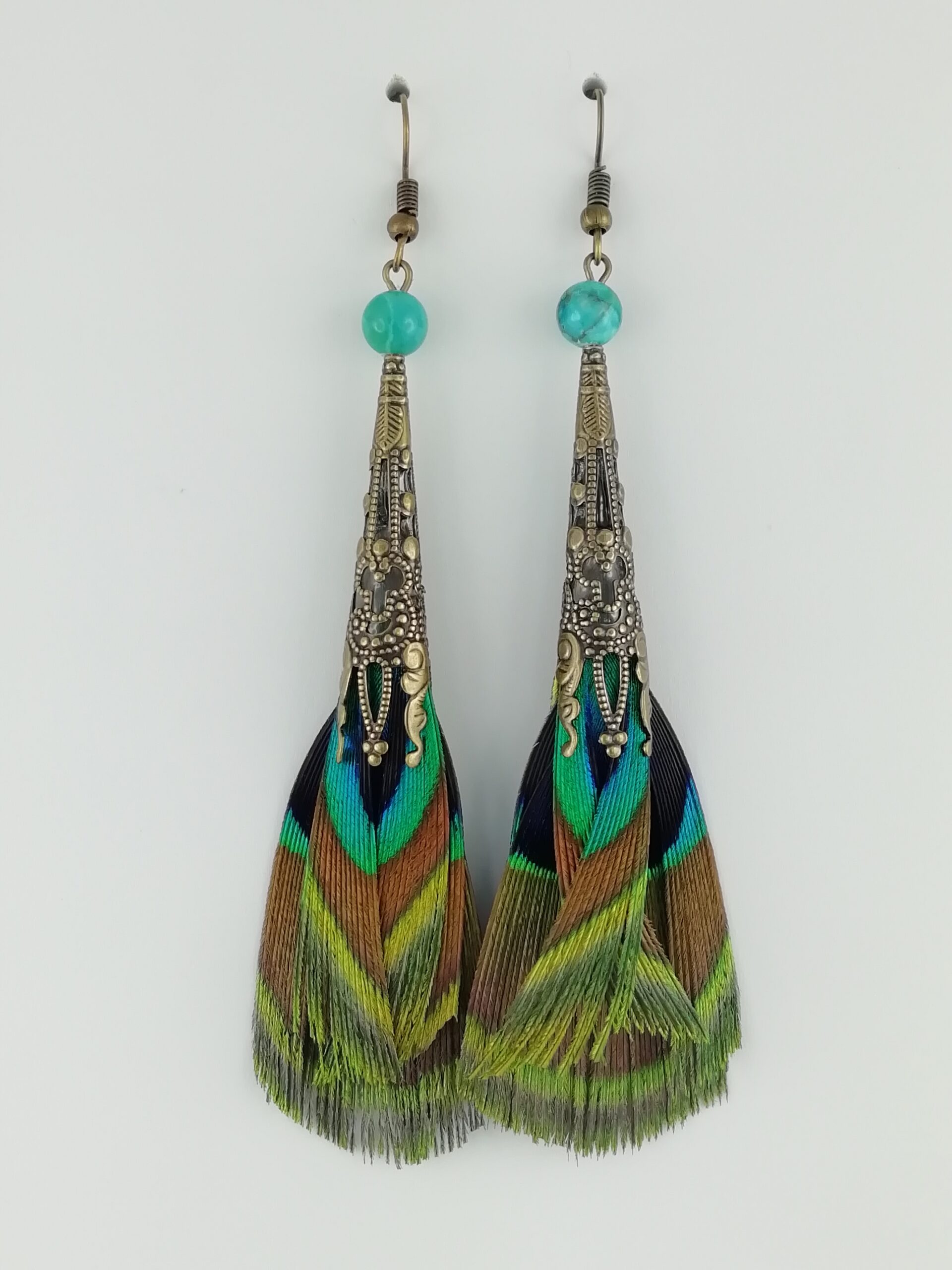 Boucles en Plumes de paon