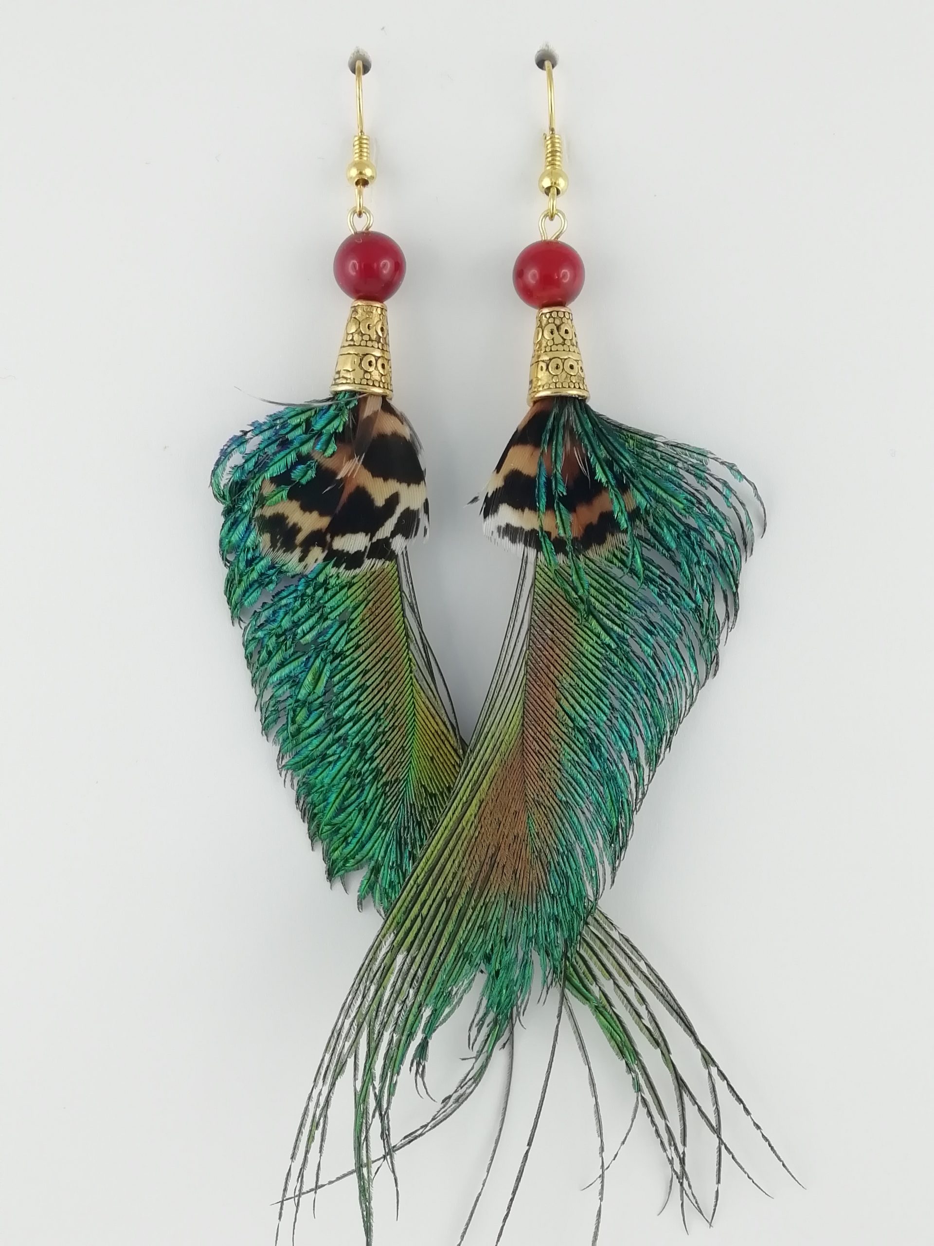 Boucles en Plumes de paon